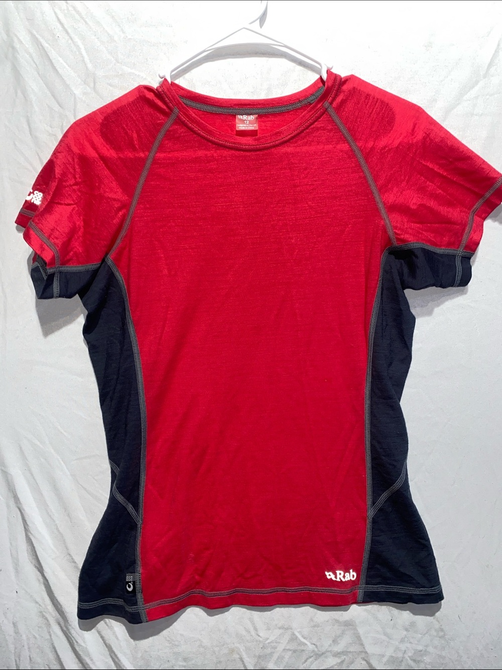 Rab Women's Red & gray Short Sleeve Base Layer Tee